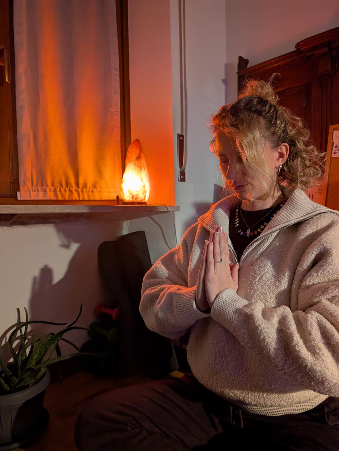 Yoga nature alps Dolomites