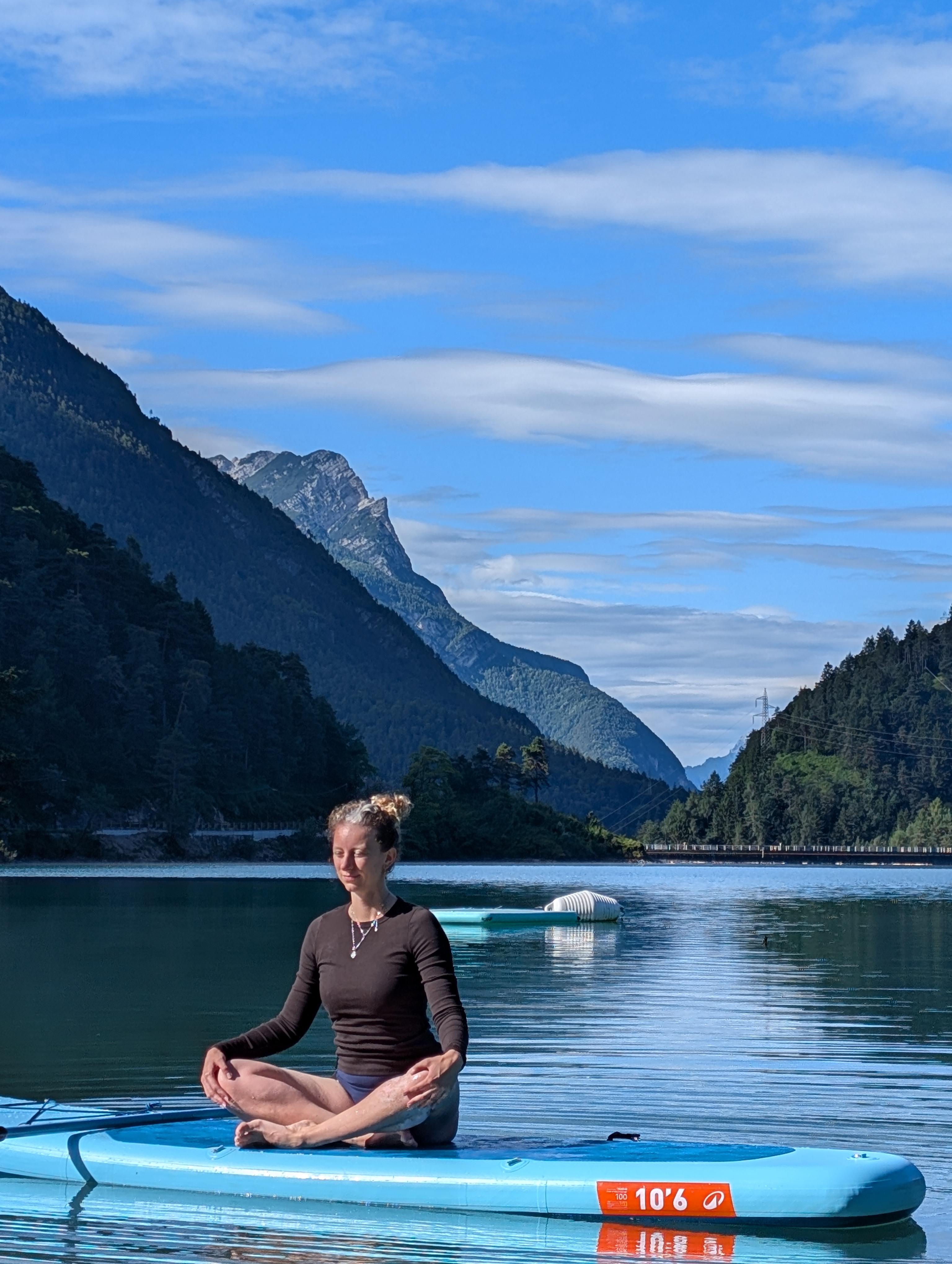 Yoga nature alps Dolomites