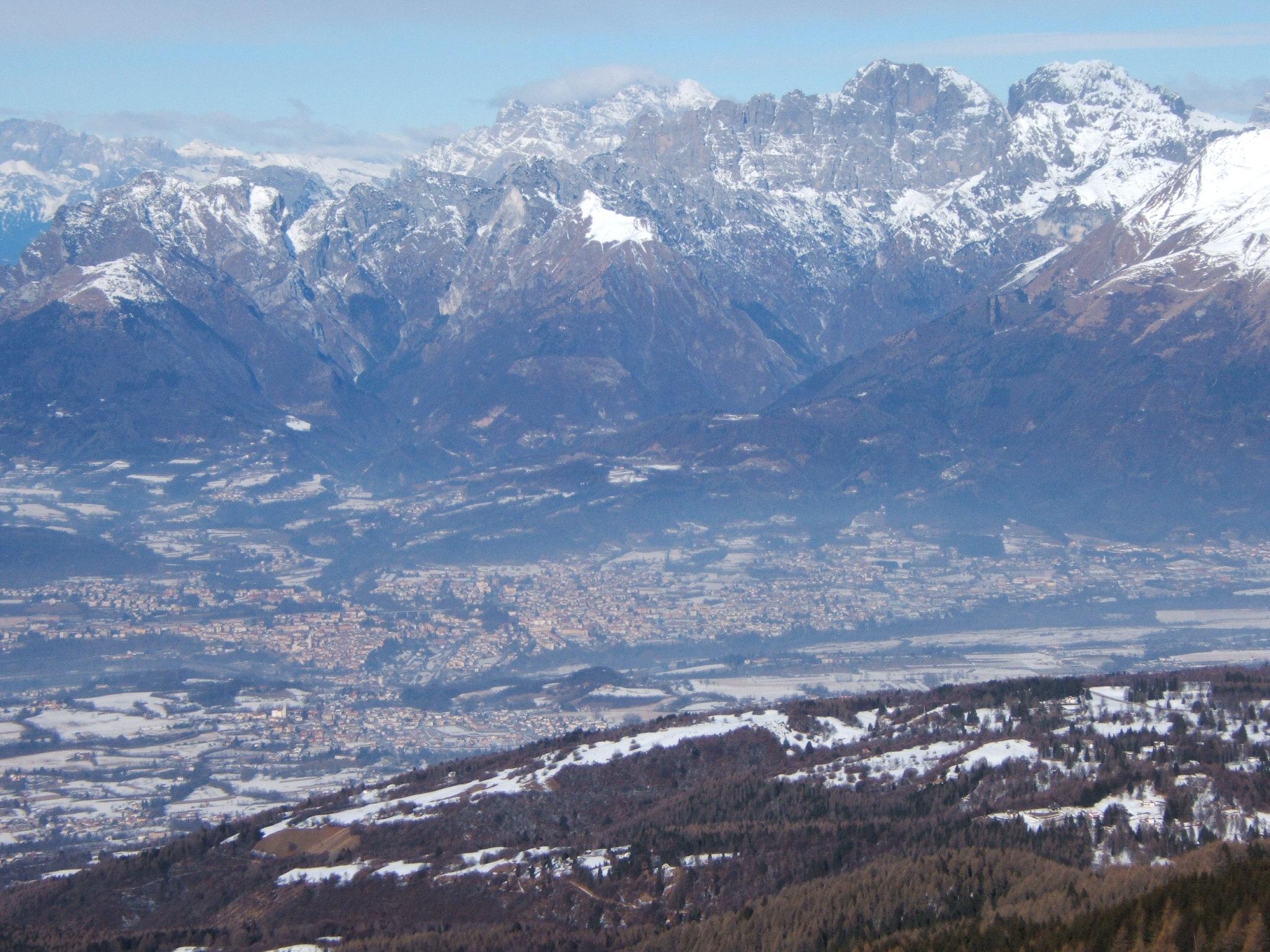 Belluno vista dall'alto